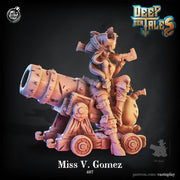 Female Pirate Miniature - resin tabletop miniature front view