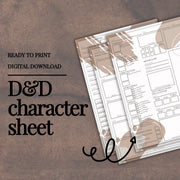 Character Sheet - digital download preview