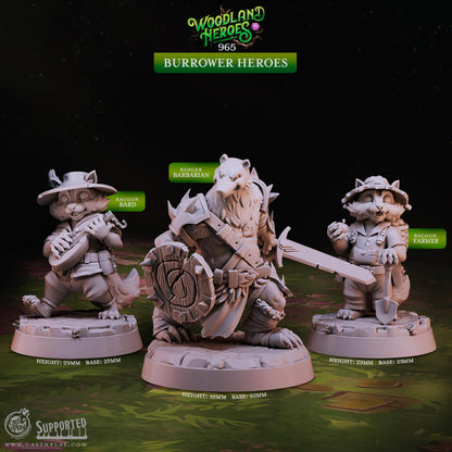 Badger Barbarian Miniature - Alternate view 2