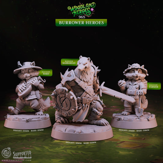 Badger Barbarian Miniature - Alternate view 2