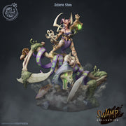 Female Cleric Miniature - resin tabletop miniature front view