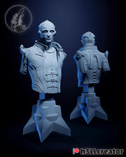 Thane Krios Bust - Mass Effect - resin tabletop miniature front view