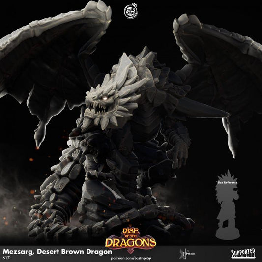 Brown Desert Dragon Large Miniature