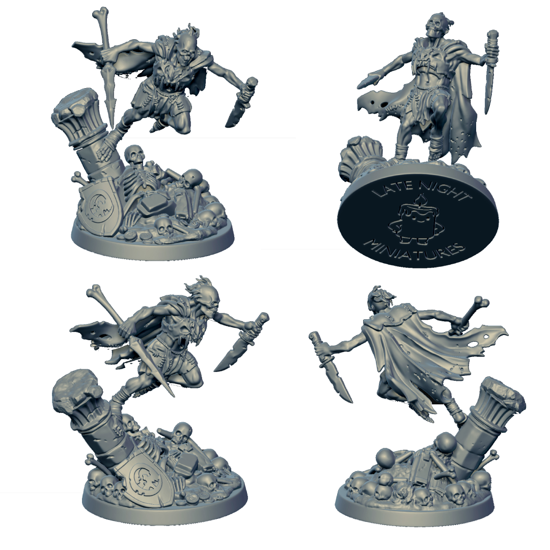 Undead Assassin miniature by Late Night Miniatures - alternate view