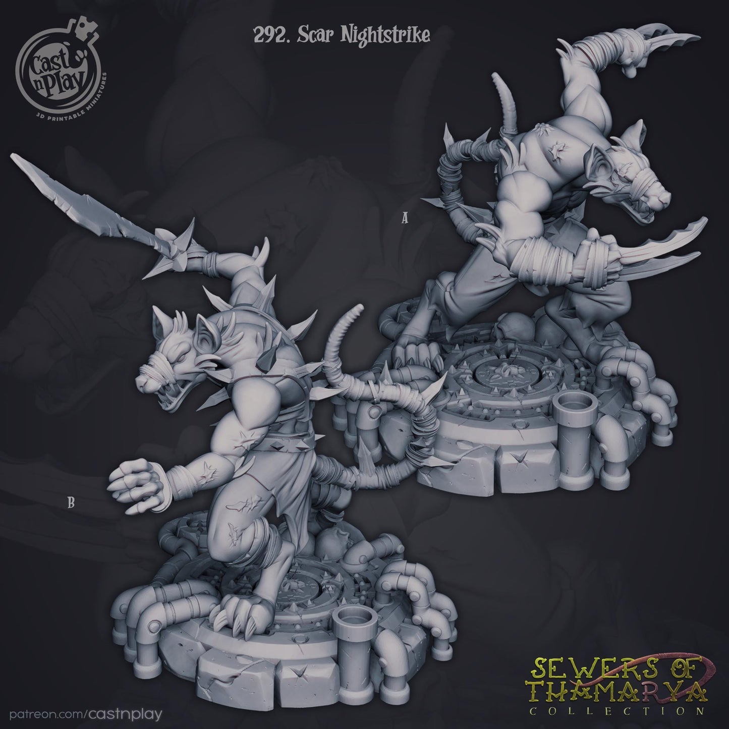 Ratfolk Fighter Miniature