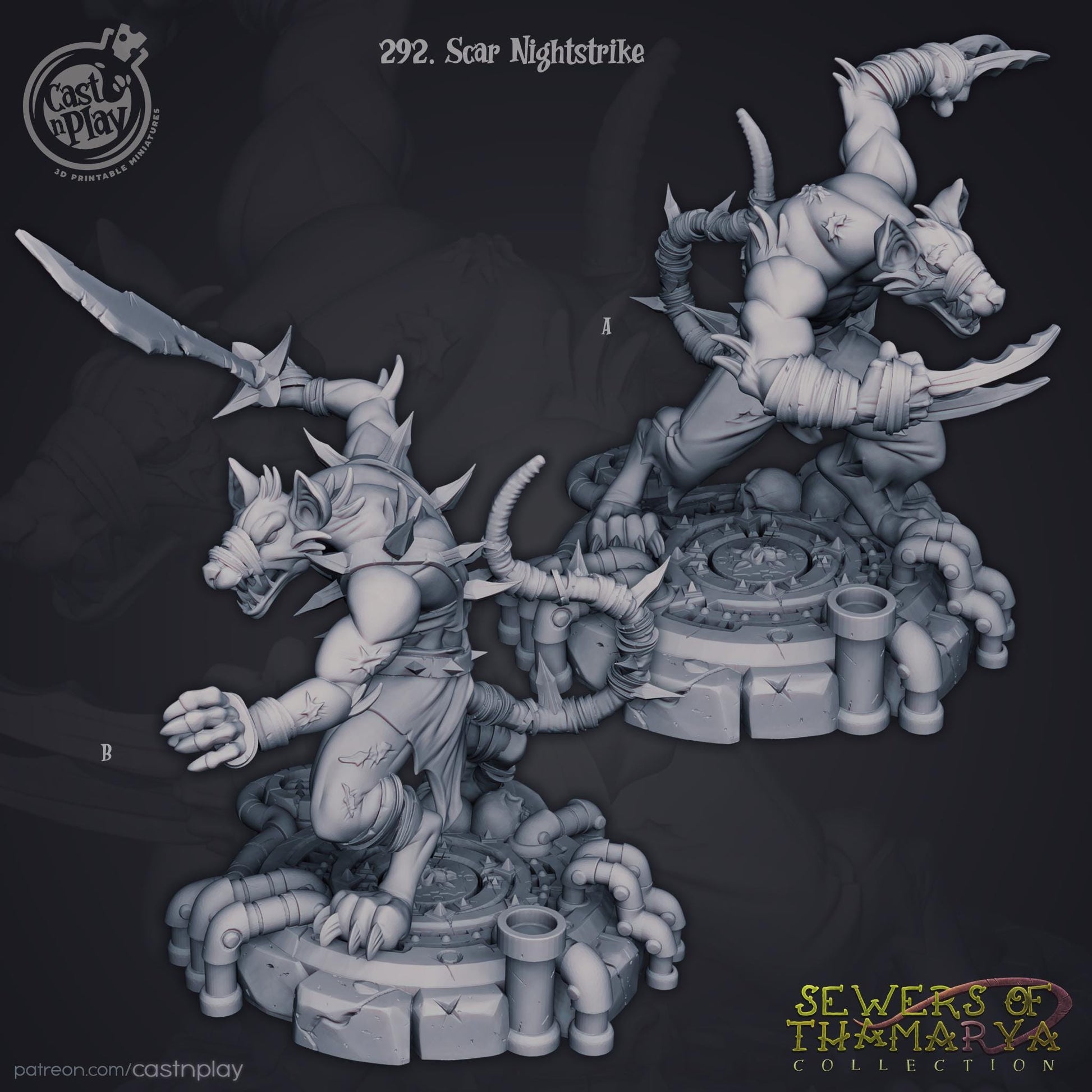 Ratfolk Fighter Miniature