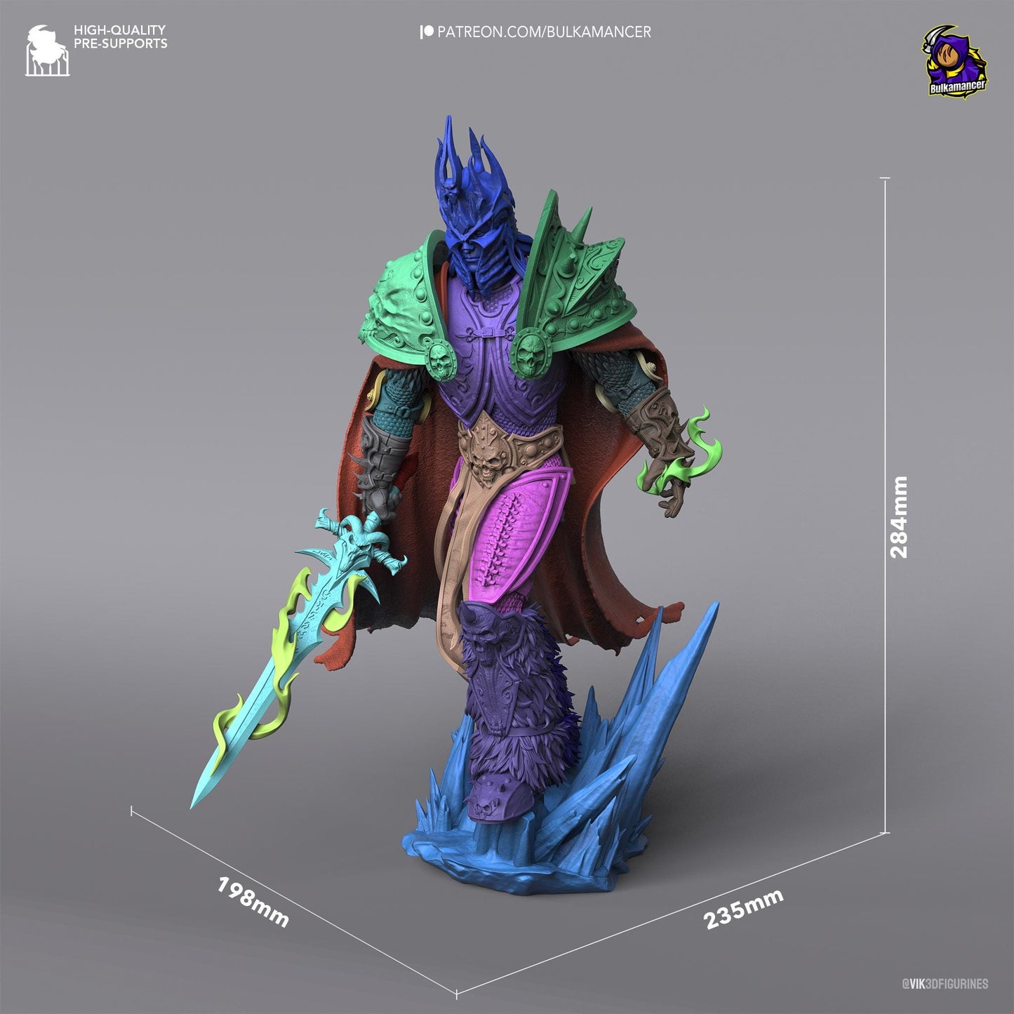 Arthas Resin Miniature Figurine Wrath of the Lich King Game Character World of Warcraft Gift for Him Her Birthday Gift Anime FAN MADE