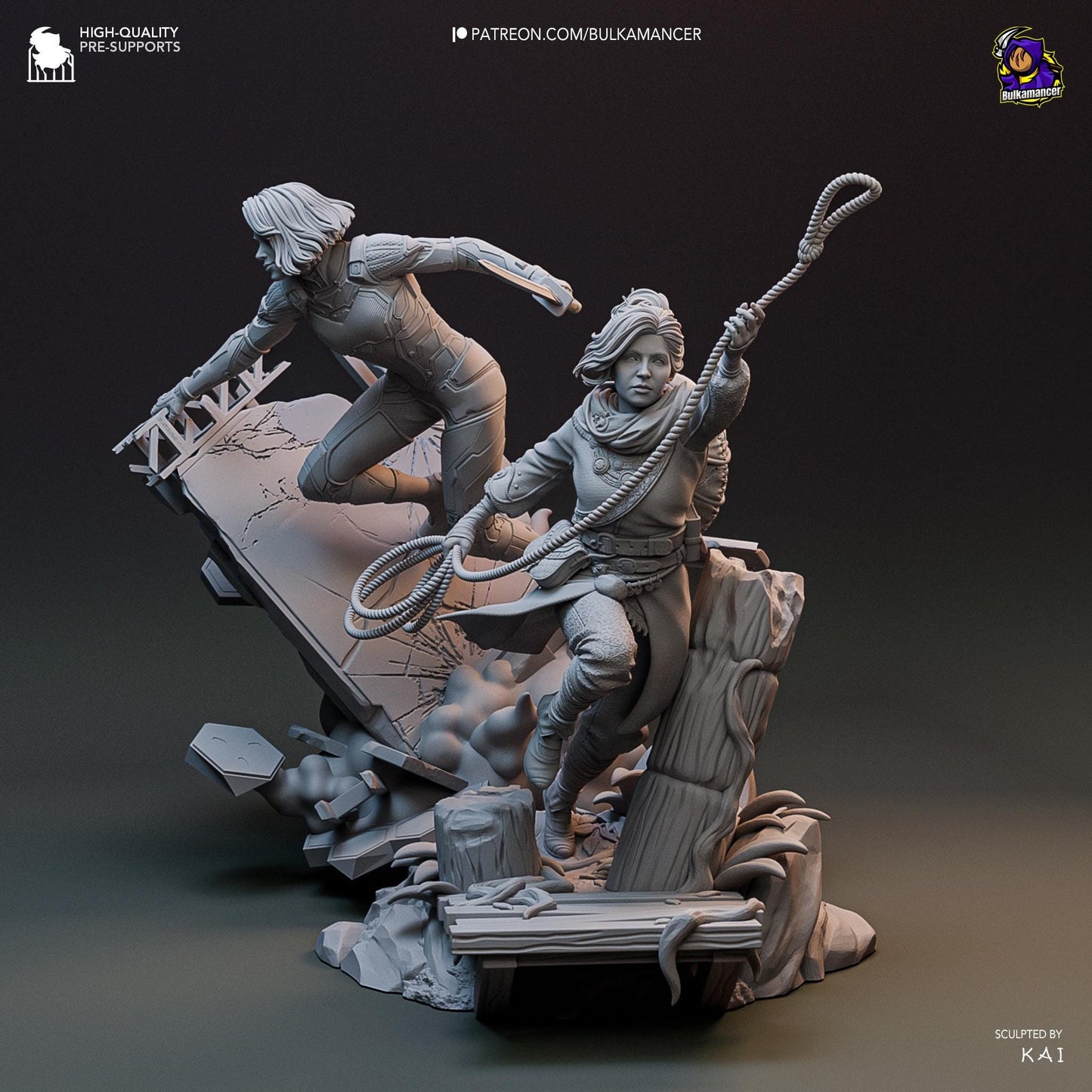 Mio and Zoe Split Fiction Diorama Figurine FAN MADE