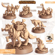 Hyena Animal Companion Miniature - resin tabletop miniature front view