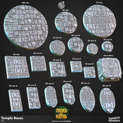 Masks of Kiimil Bases Set - resin tabletop miniature front view