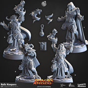 Dragonborn Warlock Miniature - resin tabletop miniature front view