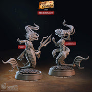 Mermaid Triton Miniature - resin tabletop miniature front view