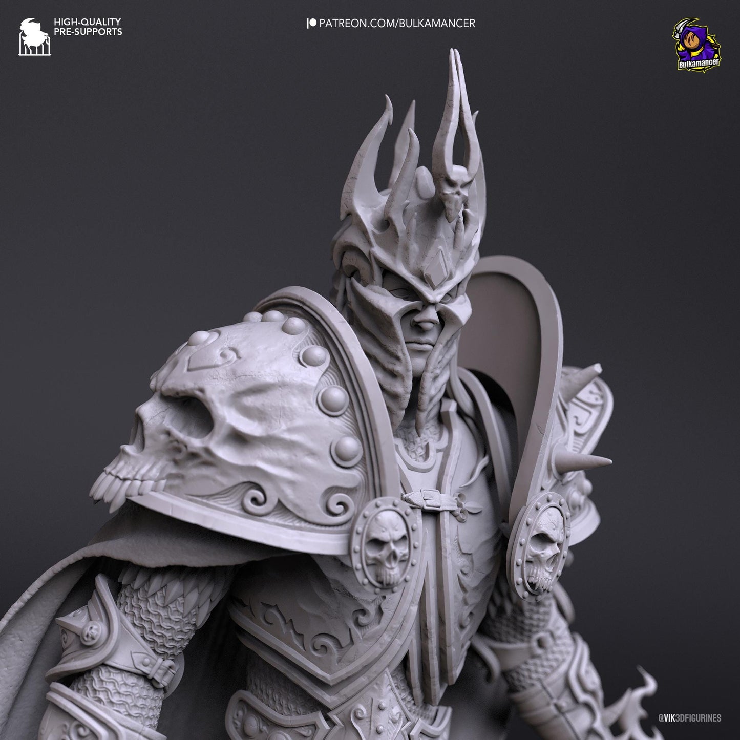 Arthas Resin Miniature Figurine Wrath of the Lich King Game Character World of Warcraft Gift for Him Her Birthday Gift Anime FAN MADE