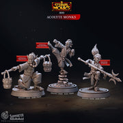Halfling Monk Miniature - resin tabletop miniature front view
