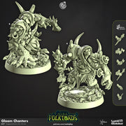 Grung Necromancer Miniature - resin tabletop miniature front view