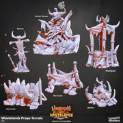 Warriors of the Wasteland Orc Campsite Terrain Set - resin tabletop miniature front view