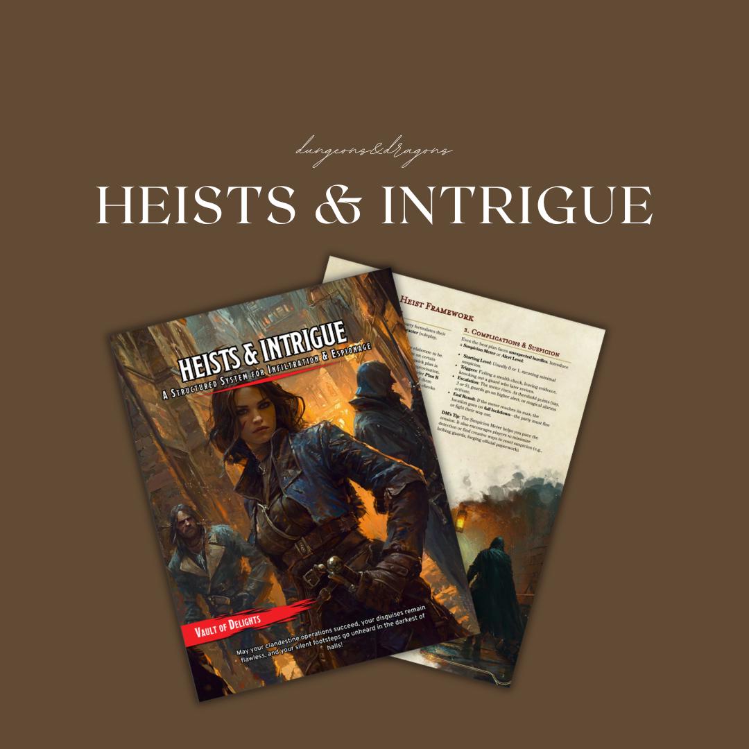 Heists and Intrigue Guide