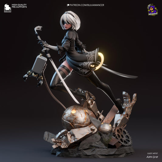 2b Resin Miniature Figurine Game Character NieR: Automata  Gift for Him Her Birthday Gift Anime