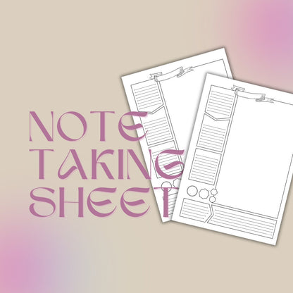 Note Taking Sheet
