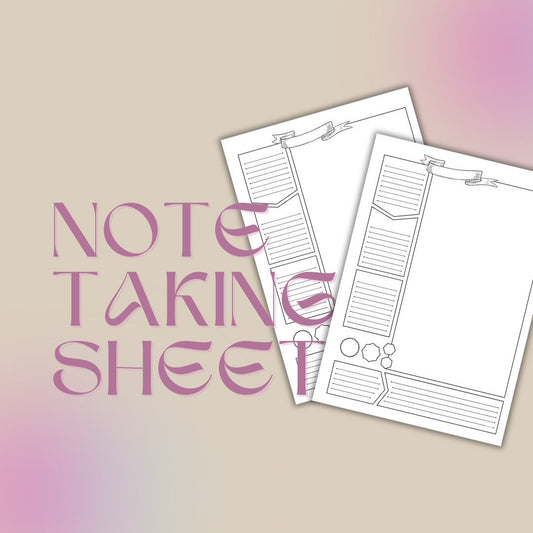 Note Taking Sheet