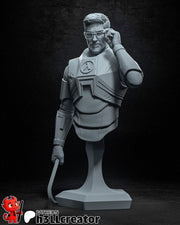 Gordon Freeman Half Life Bust - resin tabletop miniature front view