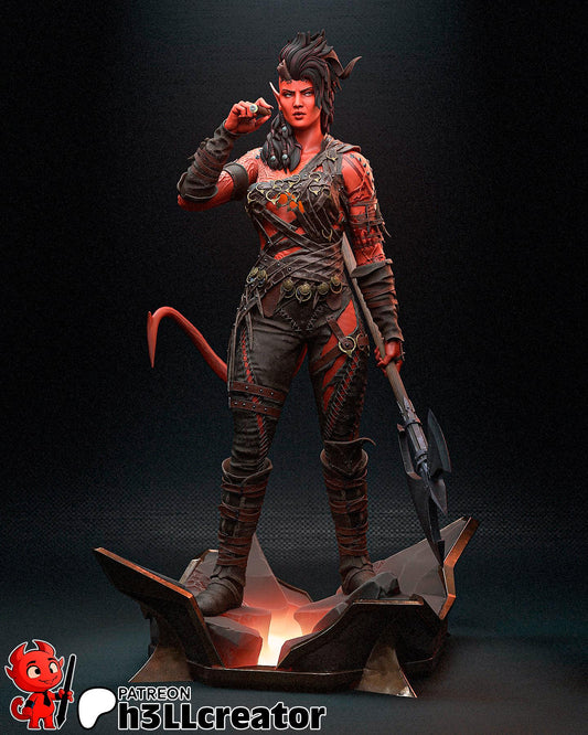 Karlach Resin Miniature Figurine | BG3 | Baldurs Gate 3 | Game Character Gift for Him Her Birthday Gift Christmas Anime