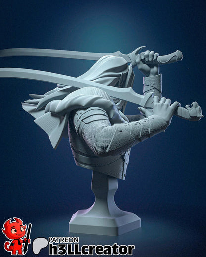 Drizzt Do'Urden Bust - Alternate view 3