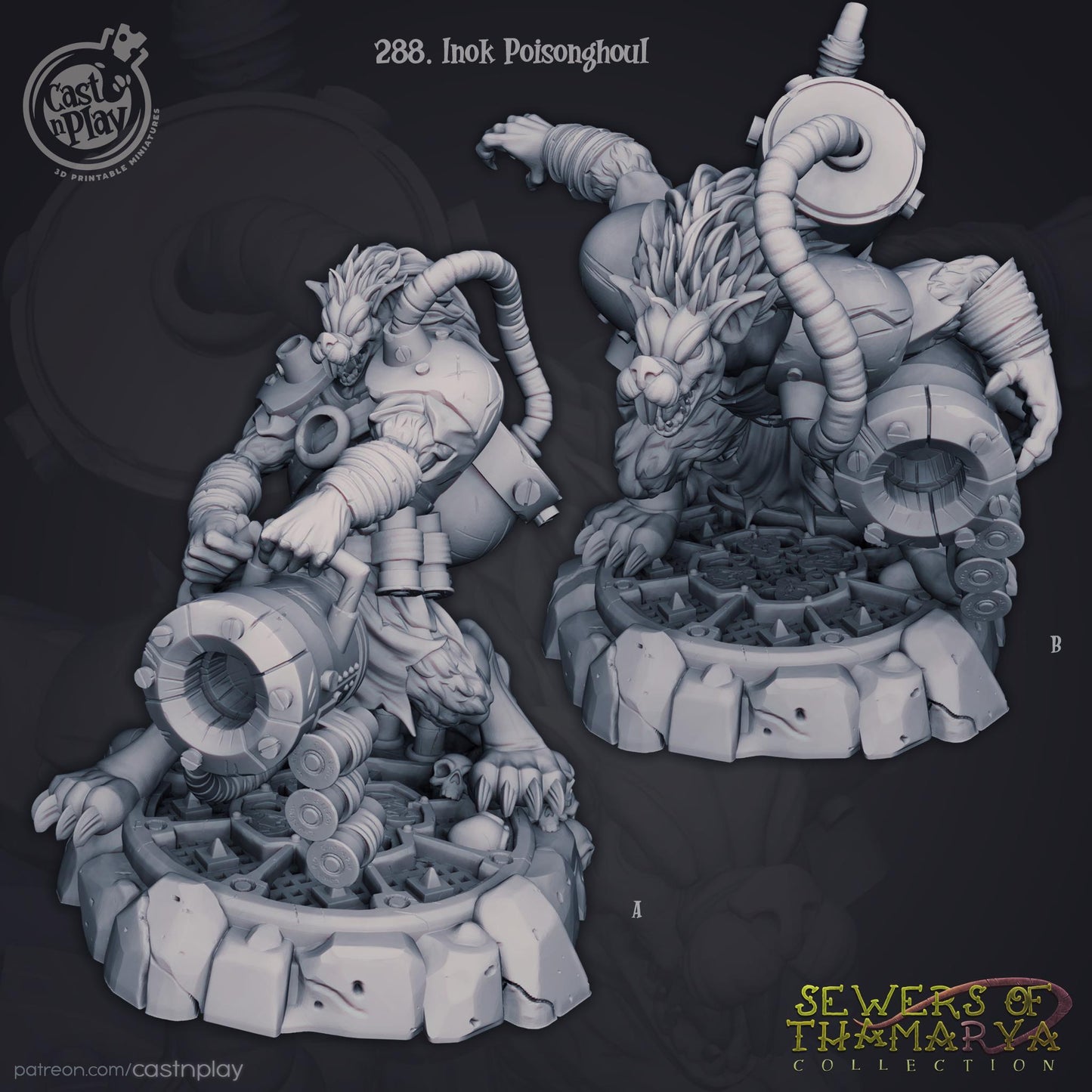 Ratfolk Cannoneer Miniature