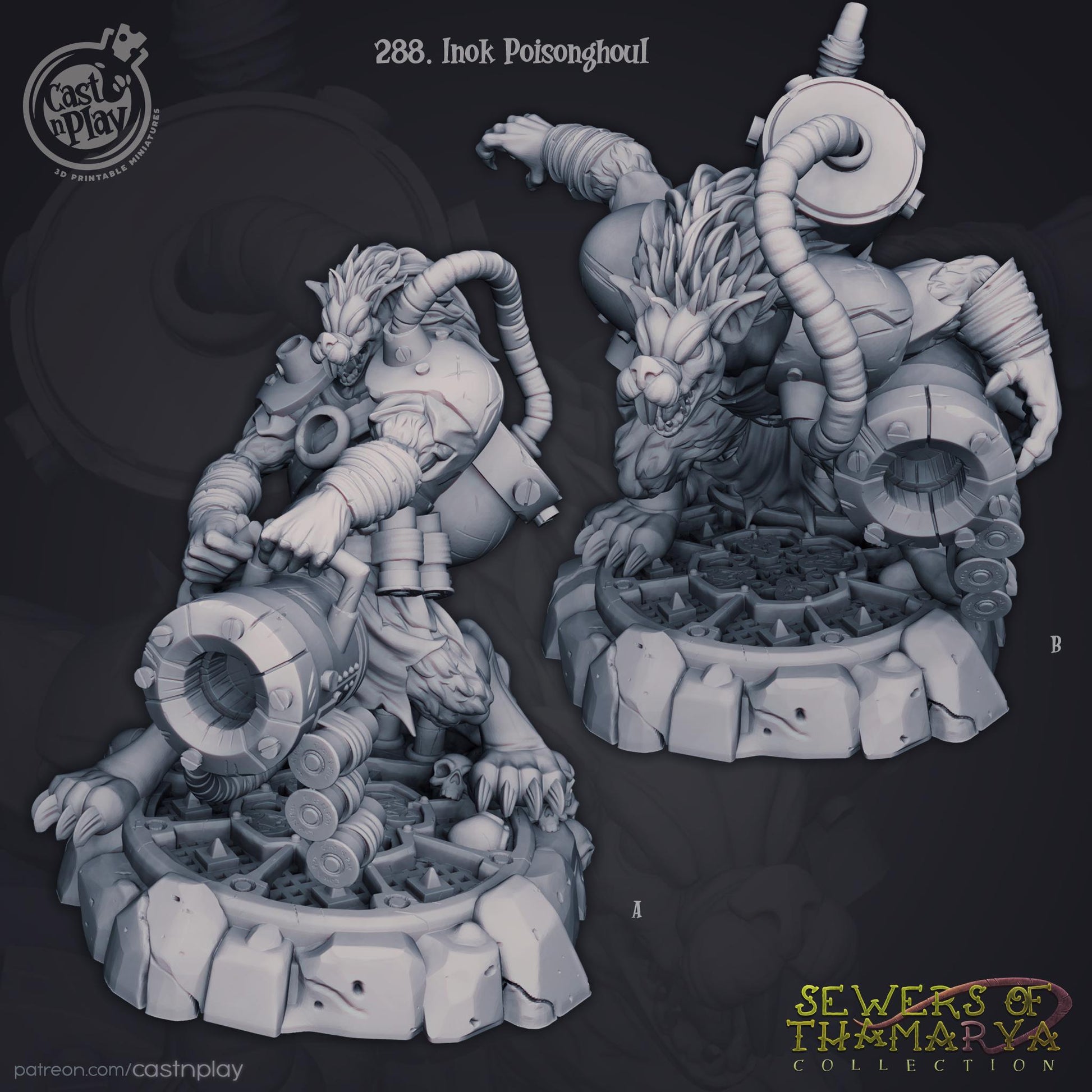 Ratfolk Cannoneer Miniature