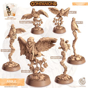 Eagle Animal Companion Miniature - resin tabletop miniature front view