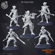 Human Cultist Fighter Miniature - resin tabletop miniature front view