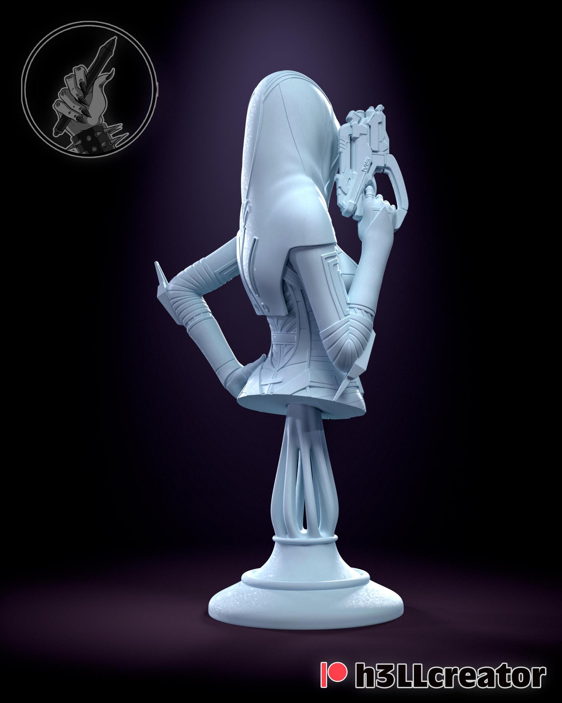 Kasumi Bust - Mass Effect - Alternate view 2