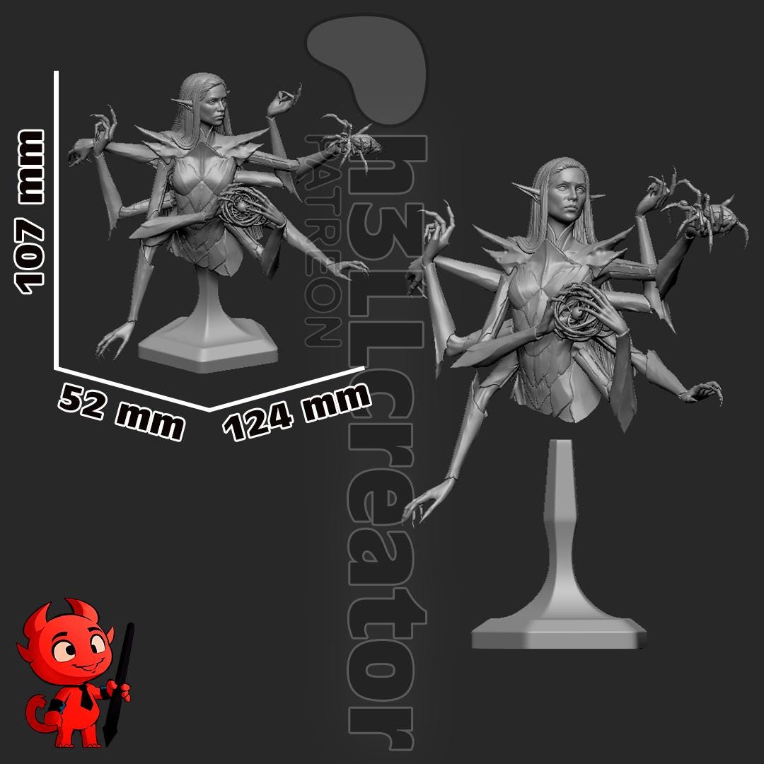 Lolth Bust - Alternate view 4