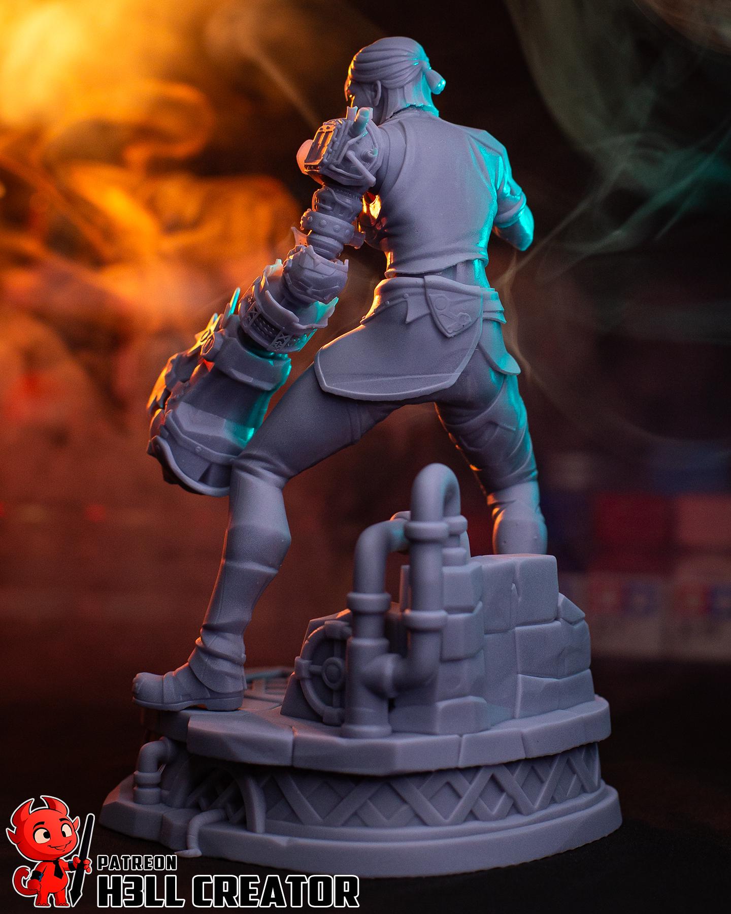 Sevika Resin Miniature Figurine I Game Character I League of Legends Arcane I Gift for Him Her I Birthday Gift I Anime