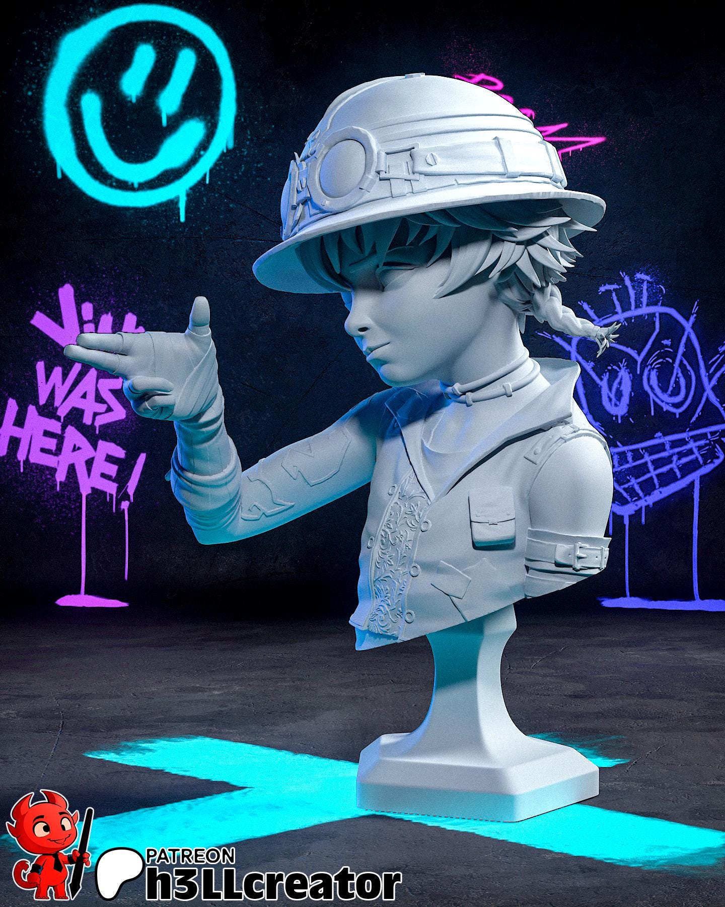 Isha Bust Resin Miniature Figurine Game Character LoL Arcane Gift for Him Her Birthday Gift Christmas Anime