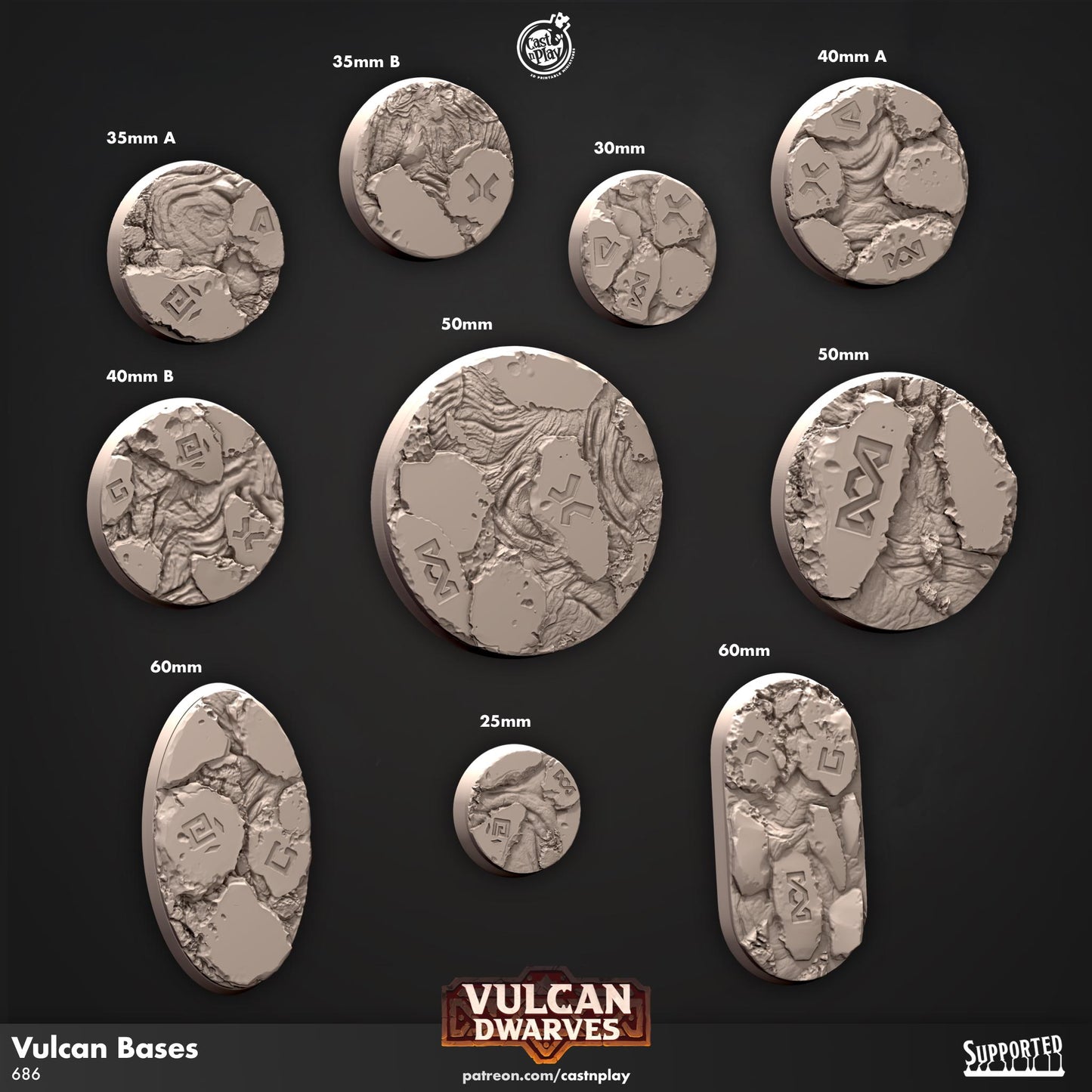 Vulcan Dwarves Bases Set