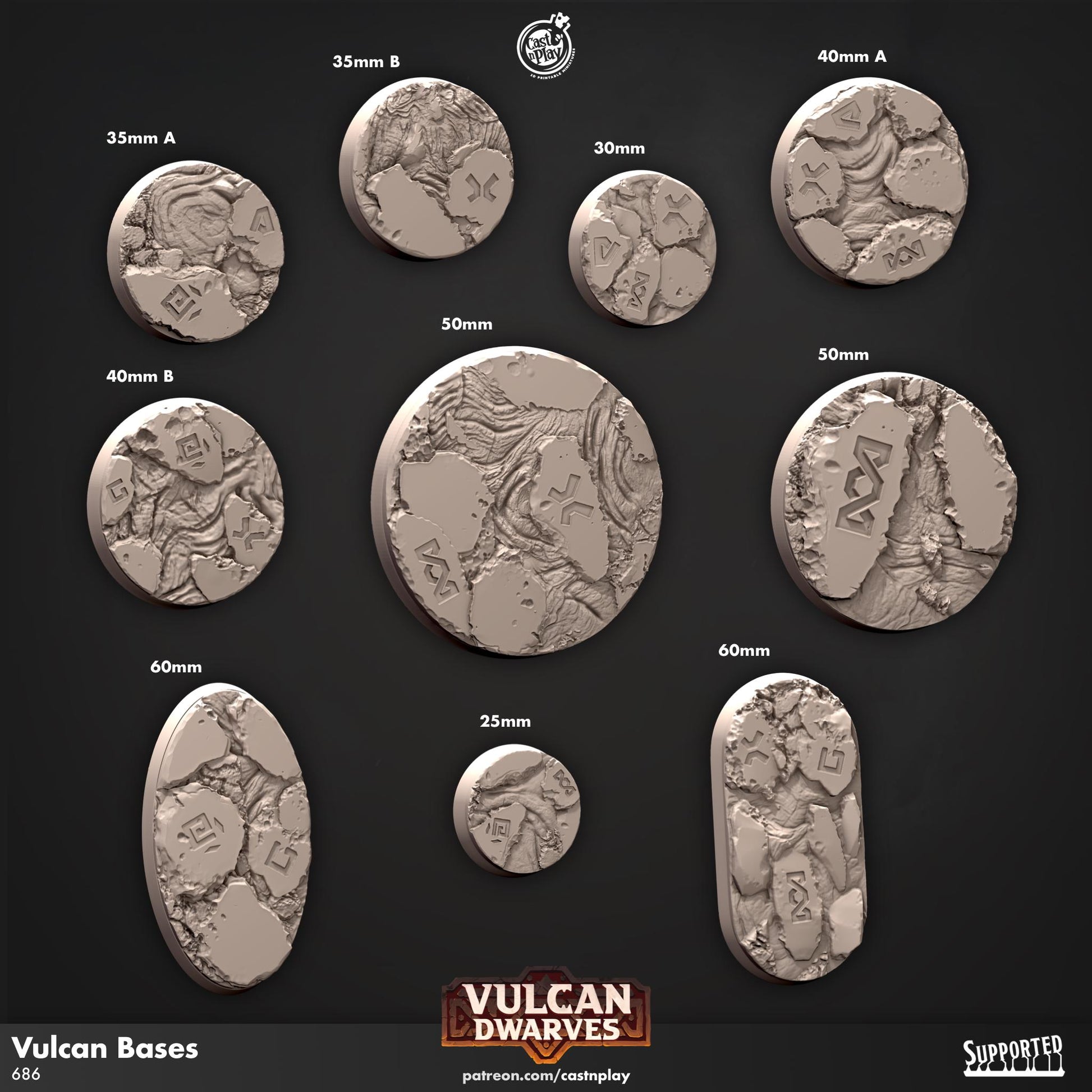 Vulcan Dwarves Bases Set
