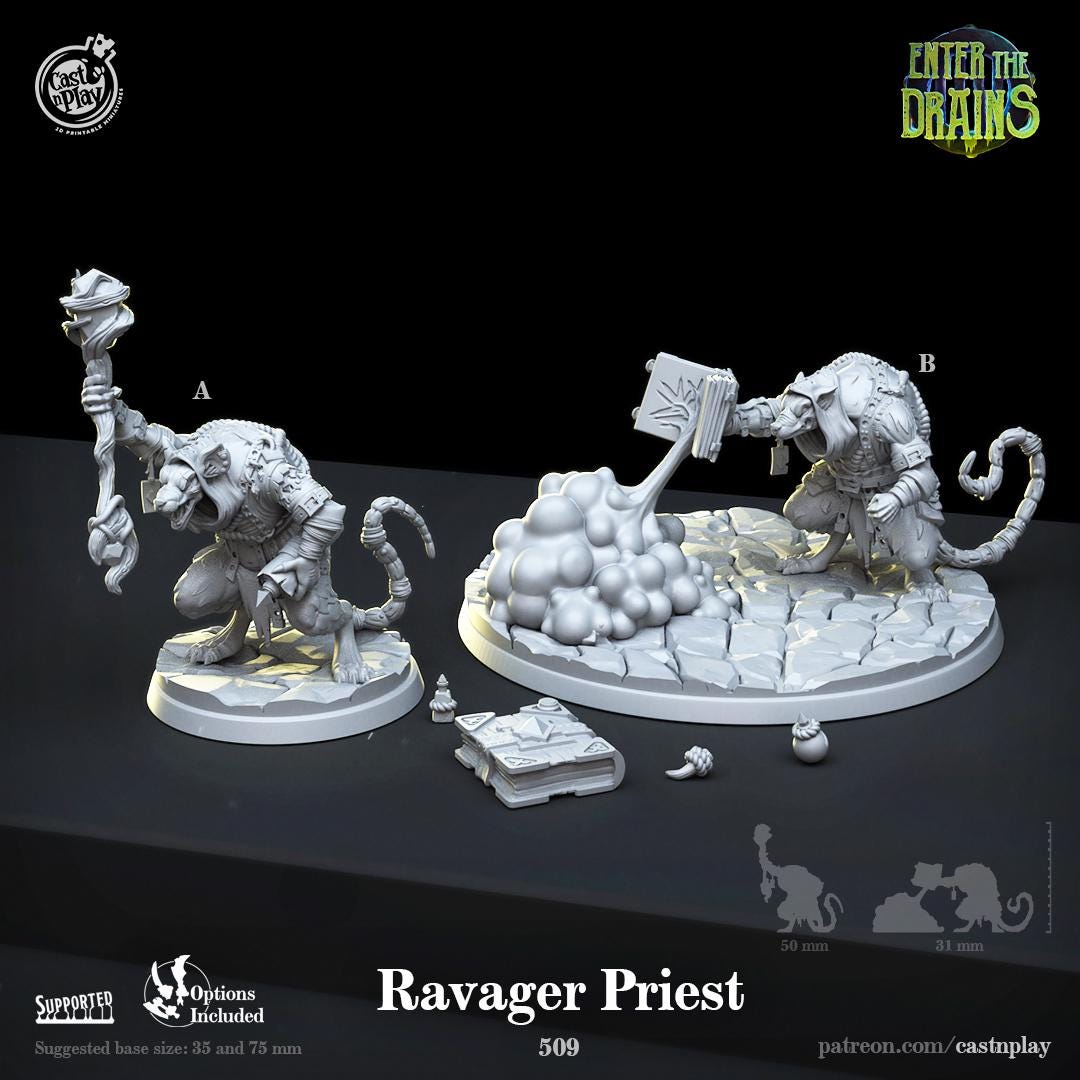 Ratfolk Cleric Miniature
