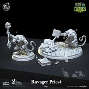 Ratfolk Cleric Miniature - resin tabletop miniature front view