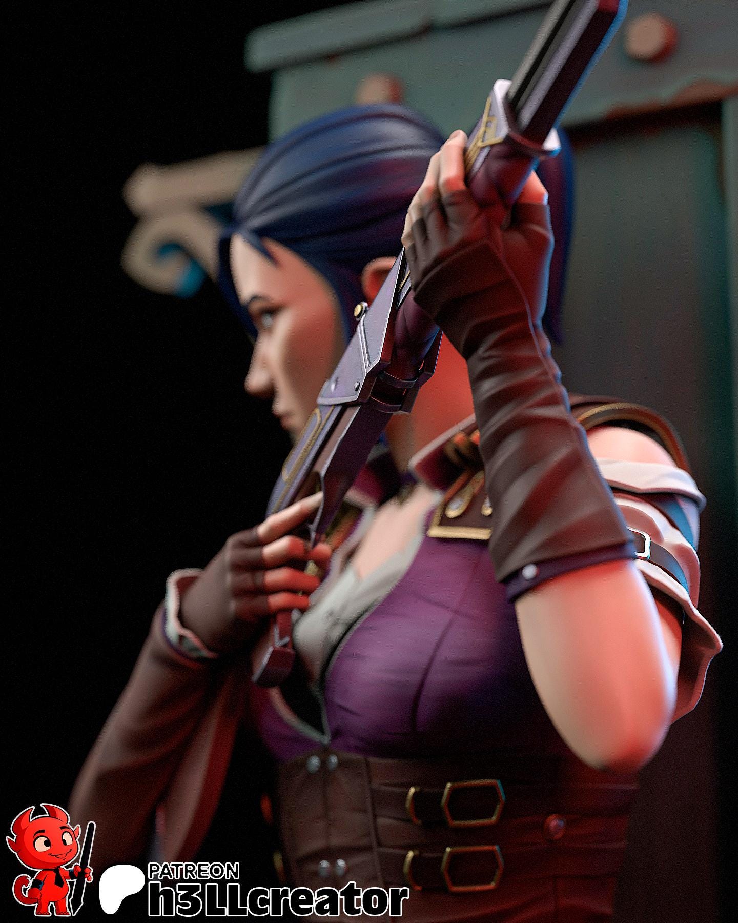 Caitlyn LoL Arcane Resin Miniature Figurine | BG3 | Baldurs Gate 3 | Game Character Gift for Him Her Birthday Gift Christmas Anime