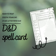 Spell Card - digital download preview
