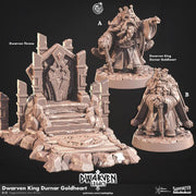 Dwarf King Miniature - resin tabletop miniature front view