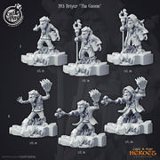 Gnome Sorcerer Miniature - resin tabletop miniature front view