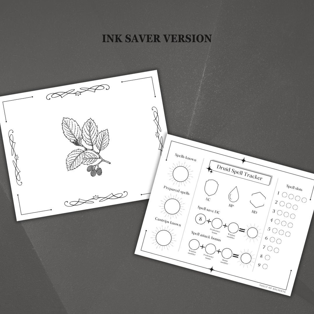 Printable Spell Slot Trackers - Alternate view 4