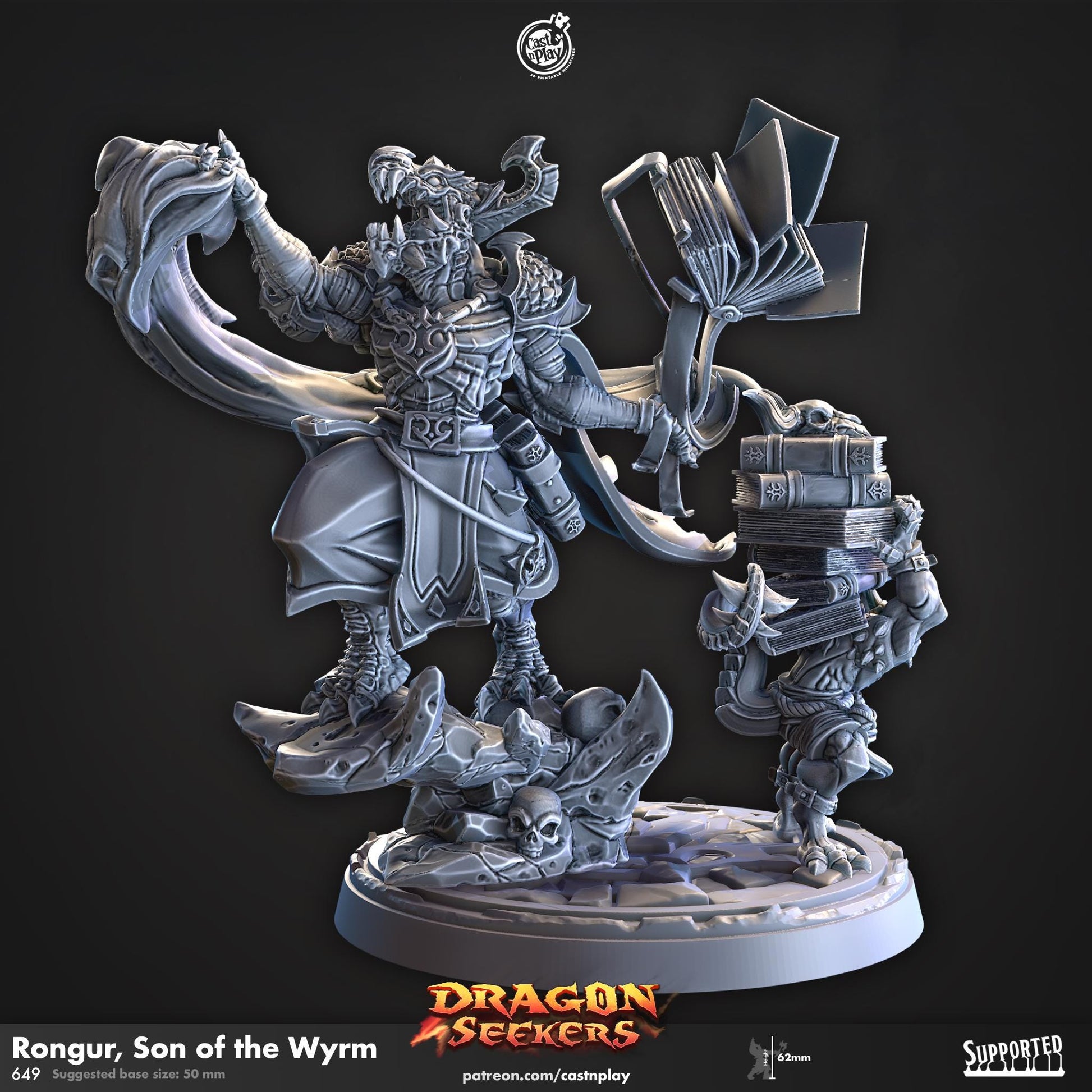 Dragonborn Wizard Miniature