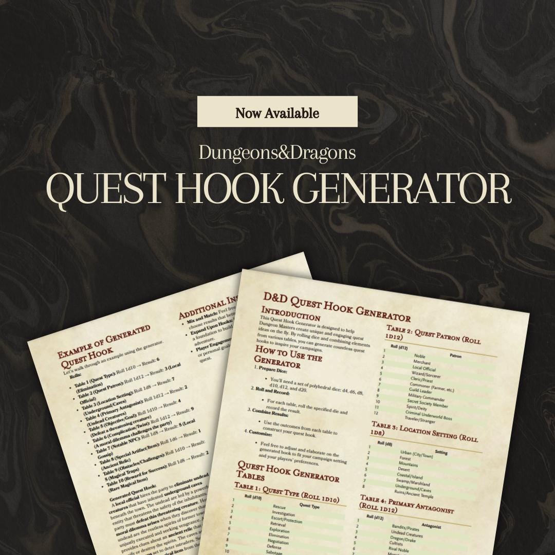 Quest Hook Generator