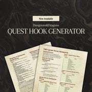 Quest Hook Generator - digital download preview