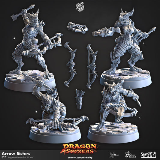 Female Dragonborn Ranger Miniature