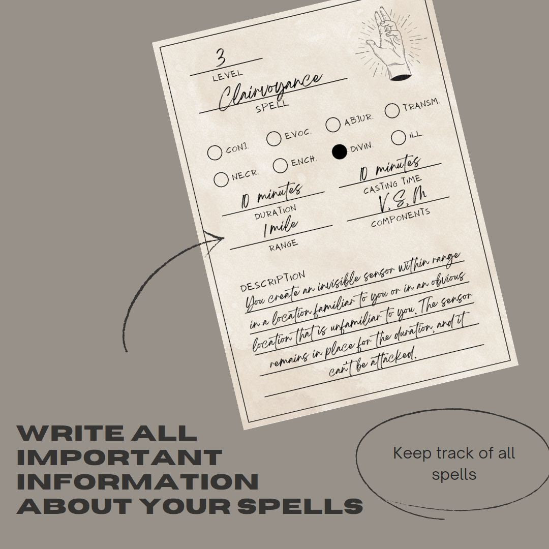 Fillable Spell Cards - Alternate view 3
