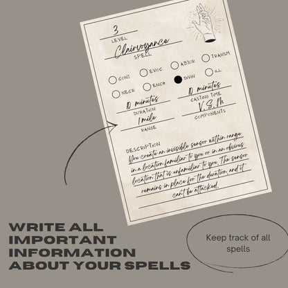 Fillable Spell Cards - Alternate view 3